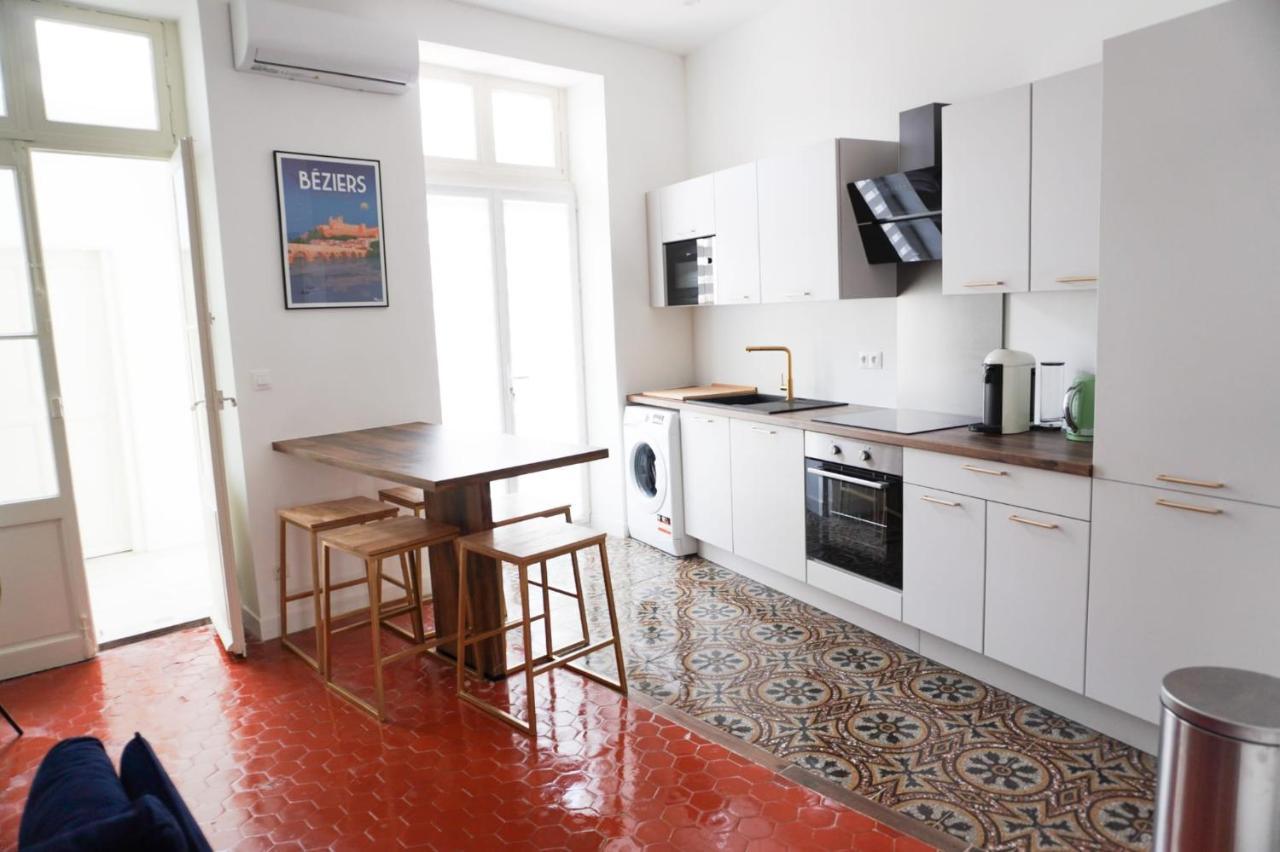 Bright And Modern 3-Bedroom Apartment, 90M2 With Air Condition, In Beziers Exterior photo